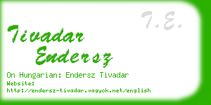 tivadar endersz business card